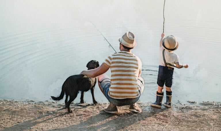 famiglia a pesca